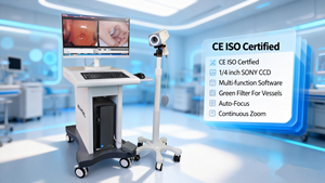 Colposcopio Digital con Certificación CE USA 510K para <span class=keywords><strong>Examen</strong></span> Cervical, Colposcopio de Video de Alta Resolución con Zoom Óptico de 18X KN-2200 - Product Image 2