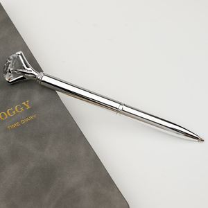 Customized Promotional Rose Gold Big <b>Crystal</b> Diamond Ball <b>Pen</b> <b>With</b> Custom Logo - Product Image 2