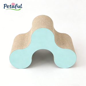 <span class=keywords><strong>Tunnel</strong></span> per Gatti a Forma di Nuvola, Tiragraffi Multifunzionale in Cartone Ondulato, Giocattolo Moderno per Gatti, Accessorio Ecologico per Animali Domestici - Product Image 6