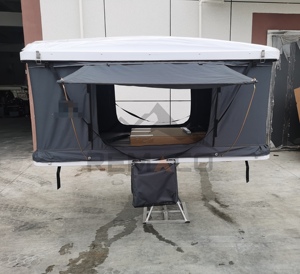 Tienda de Campaña de Techo Rígida de ABS Impermeable y Anti-UV para 4 Personas, Carpas de Techo para Camping <span class=keywords><strong>4x4</strong></span>, Automática, de Aluminio, para Uso en Techo de Automóvil - Product Image 3
