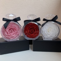 Rose éternelle géante personnalisable TC, fleur luxueuse pour la fête des mères, cadeau de la Saint-Valentin, flacon de parfum en acrylique, rose préservée pour femmes