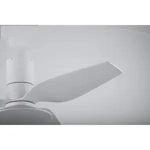 JK-Ventilador de techo de 3 aspas con luz y control remoto para el hogar, ventilador de techo con 3 aspas de 48 pulgadas y ABS Ac/Dc, para el hogar