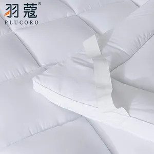 Yatak kapak koruyucu otel yatağı kapak ile 100% mikrofiber kumaş yatak Topper