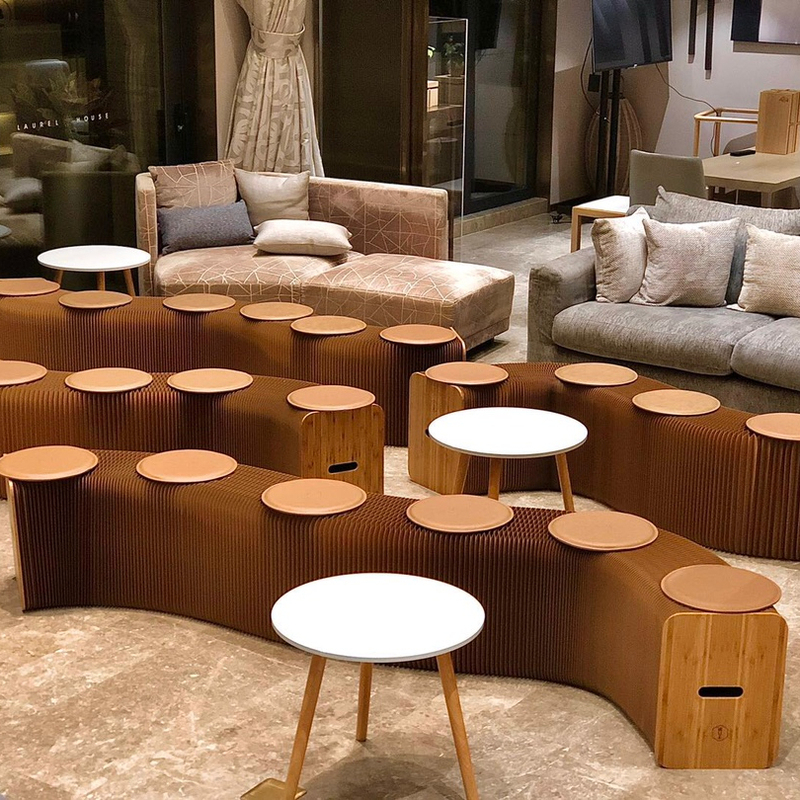 6 Seat Kraft Paper Honeycomb Folding