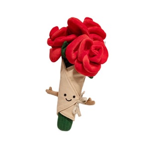 Vui Vẻ Giữ Bó Hoa Hồng Lớn Màu Đỏ Trái Tim Cô Gái Phim Hoạt Hình Bán Buôn Búp Bê Thú Nhồi Bông Đồ Chơi Sang Trọng Cho Ngày Valentine Quà Tặng - Product Image 5
