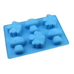 Many Kinds Of Silicone Mold Chocolate Mushroom Silicone Cake Mold Cute 6 Cavities Cake Mould Baking Cake Mold Supplier