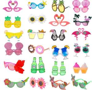 Lunettes de soleil pour fête Luau, lunettes hawaïennes amusantes, accessoires de déguisement tropicaux, accessoires amusants pour fête sur le thème de la plage d'été, décoration d'anniversaire, divers - Product Image 2