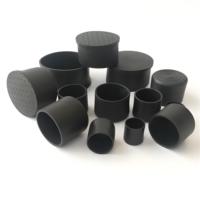 Capuchons de jambe de meubles ronds noirs pour chaise et table Tube de tuyau en caoutchouc Couverture d'extrémité Chaussettes Plug Pad de Protection de sol
