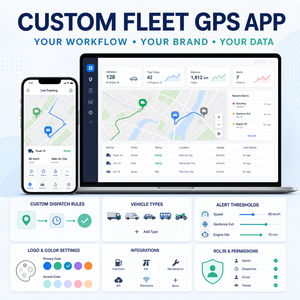 ระบบจัดการยานพาหนะขั้นสูงด้วย GPS พร้อมแอปติดตามยานพาหนะสำหรับ IOS และ Android พร้อมระบบแจ้งเตือน Geofence และการติดตามพฤติกรรมผู้ขับขี่โดย LionCreate - Product Image 4