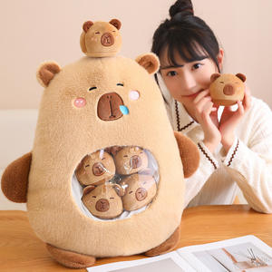 Capybara décompression collation sac oreiller enfants fille cadeau d'anniversaire lit poupée peluche oreiller - Product Image 4