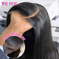 Perruques en cheveux humains prédécoupées, pré-épilées, prêtes à porter, sans colle, Perruques en cheveux humains Lace Front sans colle, Perruques en cheveux humains brésiliens sans colle