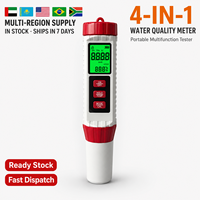 Stylo testeur de qualité de l'eau multifonctionnel 4-en-1 Xinsu TDS/EC/pH/Salinité Multilingue MF-X41