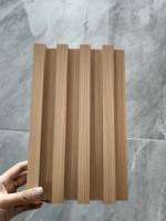 Panel Dinding WPC 3D Motif Kayu Beralur, Tahan Air, untuk Dekorasi Interior Hotel, Latar Belakang TV