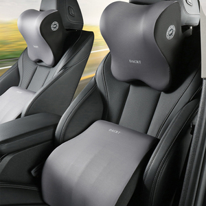 Custom Car Seat <b>Cushion</b> & Headrest Memory Foam Lumbar Support Pillow with Neck for <b>Back</b> Pain Relief Car Accessories - Product Image 1