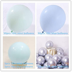 118 pièces Maca <span class=keywords><strong>bleu</strong></span> vert argent couronne arc ensemble fête d'<span class=keywords><strong>anniversaire</strong></span> bébé douche enfants événement décoration Arrangement - Product Image 5