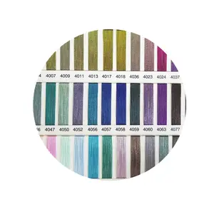 Fil métallique polyester mélangé 23%, type J, mélange de couleurs, pour voir la carte de couleur, à la mode