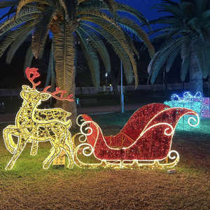Luces decorativas LED 3D de reno grandes, impermeables IP65, con color personalizado para festivales navideños y eventos festivos al aire libre. - Product Image 1
