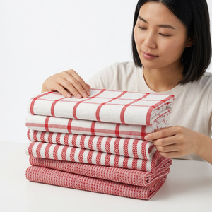 Direct Factory Wholesale 100% Cotton Linen Golf <b>Kitchen</b> Towels Quick Dry Floral Square Custom OEM Bulk - Product Image 1