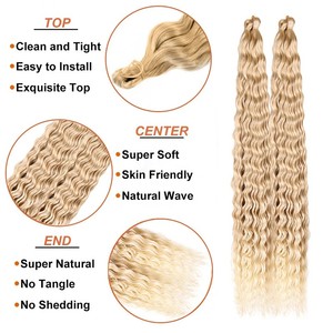 14-32 inch sâu sóng bện tóc số lượng lớn tóc sâu sóng Xoắn Tóc mở rộng lượn sóng Crochet Bím Tóc - Product Image 3