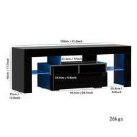 Haute Brillant Noir Nouveau Design Tv Stands avec Table Basse Led Tv Stand et Table Basse Ensemble