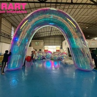 Arche gonflable colorée en forme de miroir pour la décoration publicitaire