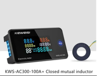 AC 50-2. 300V 0-20/100A KWS-AC301 LED Digital Voltmeter 8 in 1 Wattmeter detektor daya pengukur energi