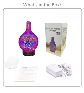 Mới Điện Tử Siêu Âm Pháo Hoa 120Ml Nhà Tinh Dầu Điện Siêu Âm Độ Ẩm 3D Thủy Tinh Khuếch Tán Hương Thơm - Product Image 5