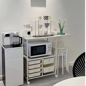 <b>Kitchen</b> sideboard, tea <b>cabinet</b>, storage <b>cabinet</b>, modern minimalist storage rack, living room <b>wall</b>-<b>mounted</b> movable storage - Product Image 2
