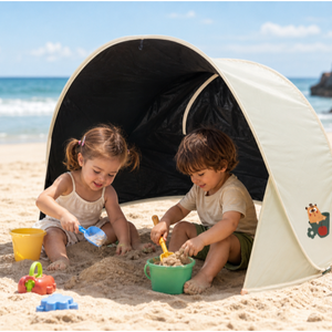 <span class=keywords><strong>Tenda</strong></span> da Spiaggia Pop-up per Bambini, Design Senza Fondo, Protezione UV, Impermeabile (2000-3000mm), Pieghevole 190x150x100cm per Sabbiera e Gioco sulla Sabbia - Product Image 1