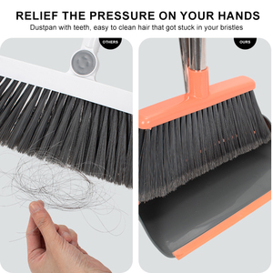 Ensemble <span class=keywords><strong>balai</strong></span> et pelle de nettoyage <span class=keywords><strong>professionnel</strong></span> HOLAMOPA avec manche en acier inoxydable pour hôtels, écoles, hôpitaux – Achat en gros - Product Image 4