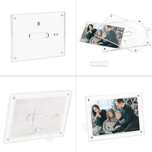 <b>4</b>*6-inch Acrylic Transparent Picture <b>Frame</b>, Desktop <b>Photo</b> Stand, Wall Magnetic Picture <b>Frame</b> - Product Image 3