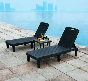 Chaise longue de jardin multifonctionnelle en plastique pour l'extérieur, lit de jardin, chaise longue de piscine, chaise de plage, chaise longue de patio, chaise longue de soleil d'extérieur - Product Image 6