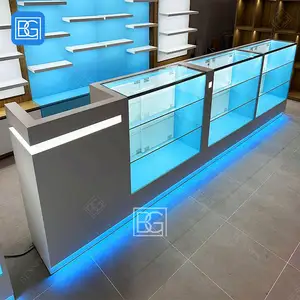 Factory Manufacturing Wood Display Shelf Full Height Glass Display Cabinet Convenience Store Cigarette Display Smoke Shop Case