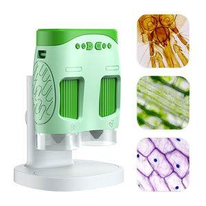 Draagbare educatieve kindermicroscoop wetenschapsset, biologische microscoop speelgoed voor kinderen, gemaakt van duurzaam <span class=keywords><strong>plastic</strong></span> - Product Image 2