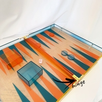 Vente en gros de dames en plexiglas rose de luxe personnalisées pour magasin Chip Lucite Boards Professional Acrylic Backgammon Set en plastique à vendre