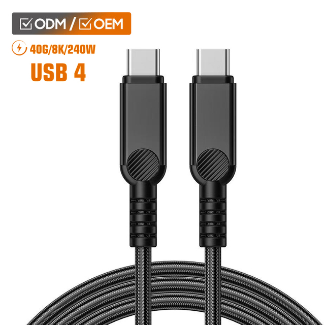 OEM 3.3ft New Design High Class 240W 8K 60HZ USB4 Type-C 40Gbps 1M Nylon Sync Cable USB 4.0 All Function for Laptop & Computer