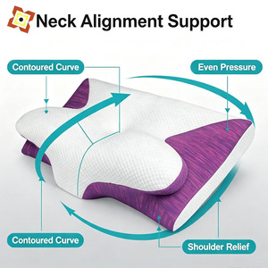 Almohada Ergonómica de Espuma Viscoelástica con Contorno de Cuerno de Buey, Almohada Ortopédica de Soporte Cervical para Dormir de Lado, Boca Arriba y Boca Abajo - Product Image 3