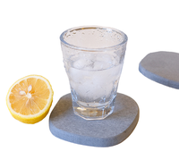 Sous-verre en diatomite naturelle, isolation thermique, absorbant l'eau, séchage rapide, antidérapant, tapis en pierre pour tasses à café et thé sur table
