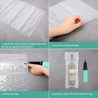 Vente en gros de sac à bulles protecteur antichoc en plastique protecteur de bouteille gonflable enveloppe de coussin à bulles emballage de colonne d'air pour le vin