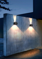 Applique murale LED extérieure étanche en aluminium et polycarbonate, garantie 2 ans, température de couleur 6000K/3000K/4000K, intensité variable, pour un design moderne