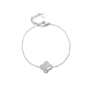 Amy Amy Flower <b>Bracelet</b> 925 Silver Zirconia Pave Setting Women's Everyday Wear Jewelry - Product Image 4