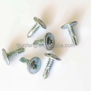 Tornillos autoperforantes galvanizados con cabeza de oblea de cabeza de braguero Chapado en zinc al por mayor de China - Product Image 3