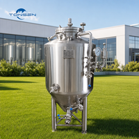 Cuve de Fermentation Unitank Tonsen 100L-2000L+ SUS304/SUS316L Chauffage Électrique/Vapeur/Foyer Direct pour Brasserie