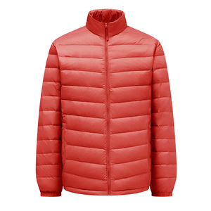 Veste matelassée chaude en duvet de canard blanc pour homme YZ, manches longues, manteau à bulles avec fermeture éclair solide, taille plus, tissu en toile - Product Image 4