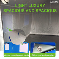 Tente de camping portable 12 Air BC en Oxford et PVC laminé, une chambre, un salon, ouverture rapide automatique pour le camping et les situations d'urgence