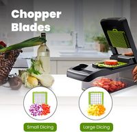 Topverkoper Keukenhulpjes Handmatige Keuken Gadgets Commerciële Groentehakker 16-in-1 Plastic Pro Uiensnijder