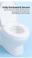Housses de siège de toilette jetables, emballées individuellement, hygiéniques, biodégradables, respectueuses de l'environnement, pour les hôtels, les voyages, les toilettes publiques