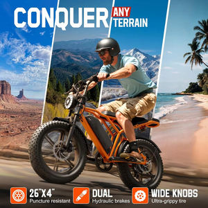 Bicicleta Eléctrica Todoterreno de Montaña de 1500W, Llantas Gruesas de 20 Pulgadas, Alcance de 60-110 Millas, 28MPH, Batería de 48V 15/25Ah - Product Image 2