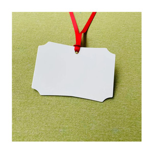 Ornement de noël en aluminium blanc Double face en forme de <span class=keywords><strong>Berlin</strong></span>, vierge de Sublimation en métal imprimable - Product Image 1