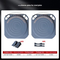 Accessoires de positionnement de chariot à plaque d'angle de localisateur à quatre roues avec outil d'alignement de roue à disque rotatif